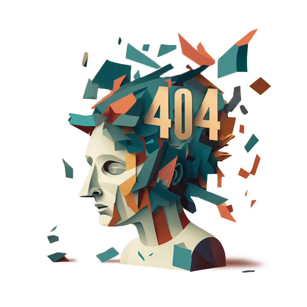 404 ilustration about psychology